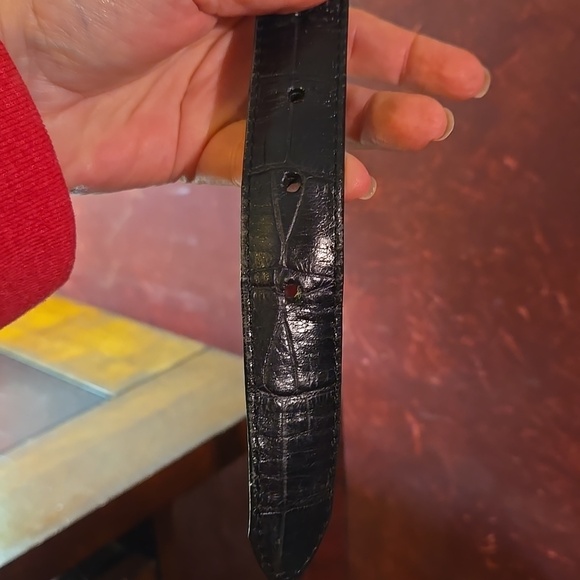 VTG Brighton - Croc Gold/Silver Reversible Belt Black/Brown - Size 32 - Picture 8 of 9